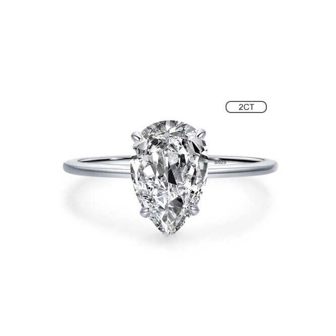 Rose Gold Engagement Ring  CZ Wedding Ring