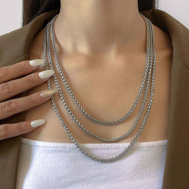  Sterling Silver Twisted Rope Chain 1.2/1.5/1.7/2.3/3.3mm Real Solid Silver Twist Rope Chain for Men Women