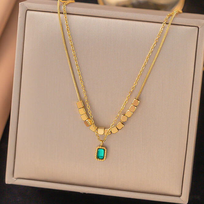 Wholesale Simple and Fashionable Women's Necklace 18k Gold-plated Silver Heart-shaped Shell Butterfly Necklace Jewelry