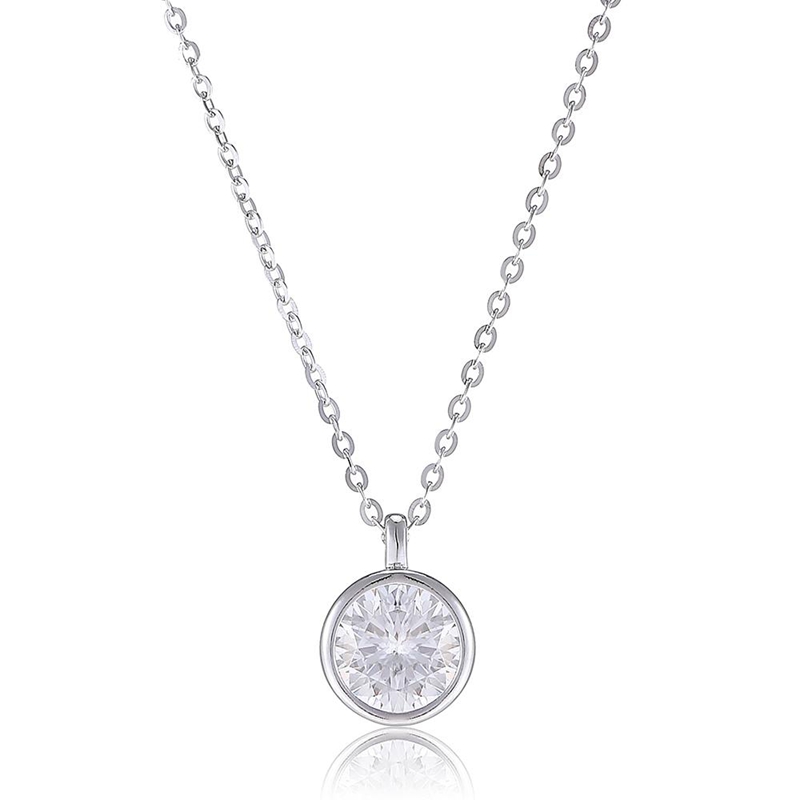 Moissanite Necklace | 925 Sterling Silver C Timeless Sparkle, Exceptional Craft