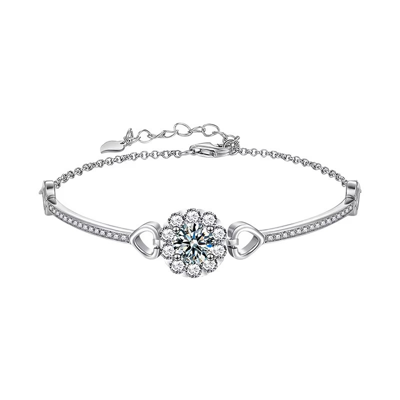Custom a String of Starlight: Moissanite Silver Bracelet Carries One-of-a-kind Preference