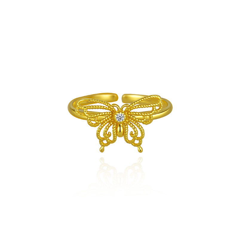 Timeless Sparkle: Gold-Plated Silver with Natural Stone