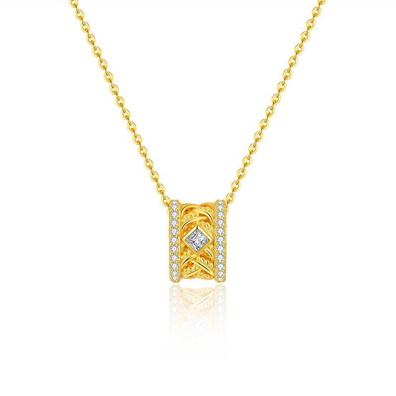 Custom Gold-Plated Necklace: Your Gem, Your Style!