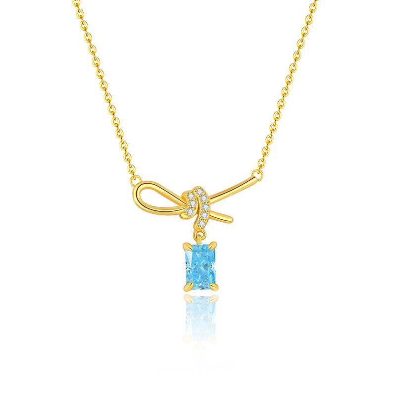 Custom Gold-Plated Necklace: Your Gem, Your Style!