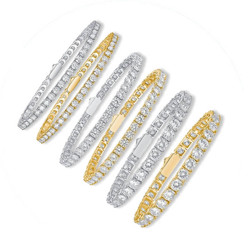 VVS Graded Moissanite Diamond Tennis Chain Bracelet Gift