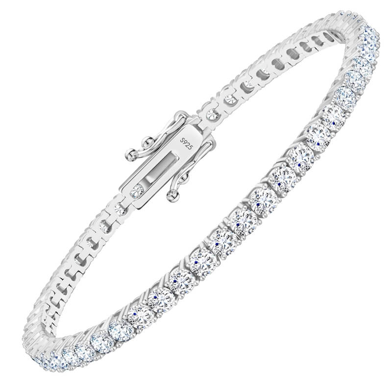 VVS Graded Moissanite Diamond Tennis Chain Bracelet Gift