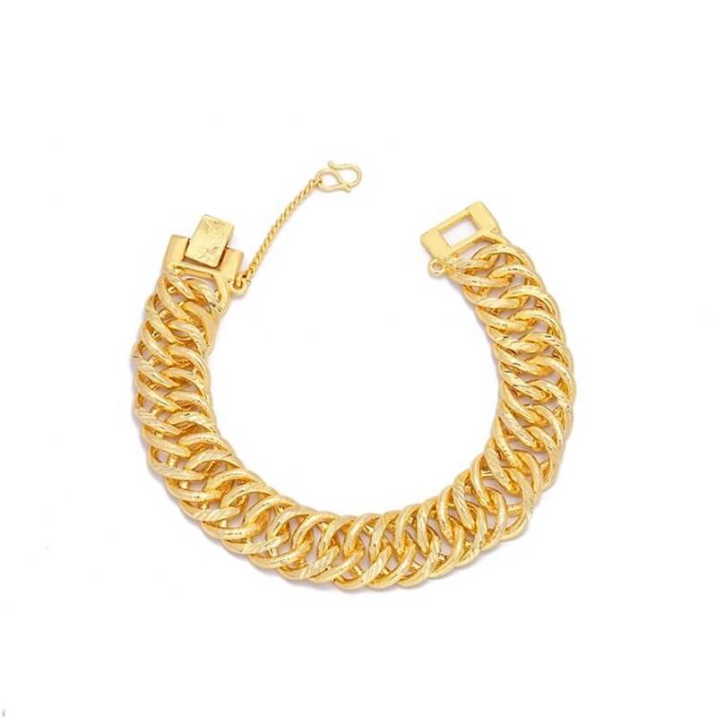 Cuban Chain Bracelet Men's 18K Gold Plated