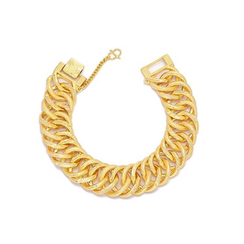 Cuban Chain Bracelet Men's 18K Gold Plated